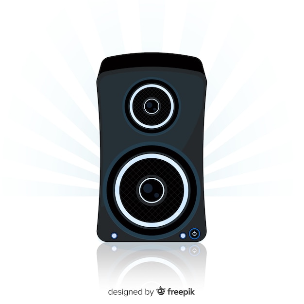 Free vector flat black speaker background