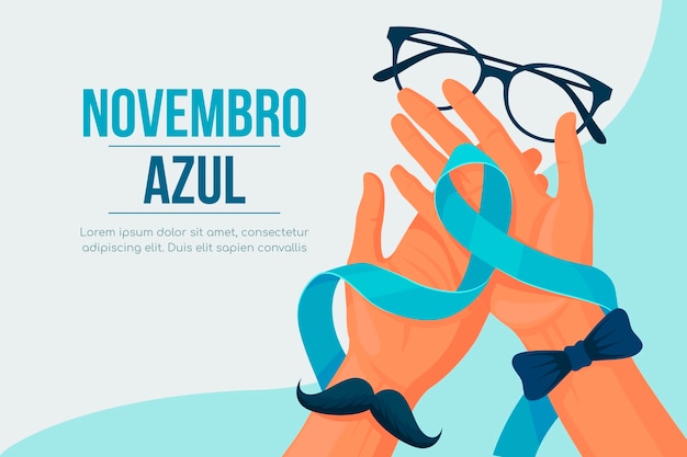 Free vector flat blue november background in spanish