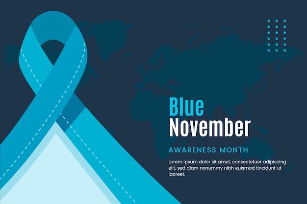 Free vector flat blue november background