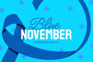 Free vector flat blue november background