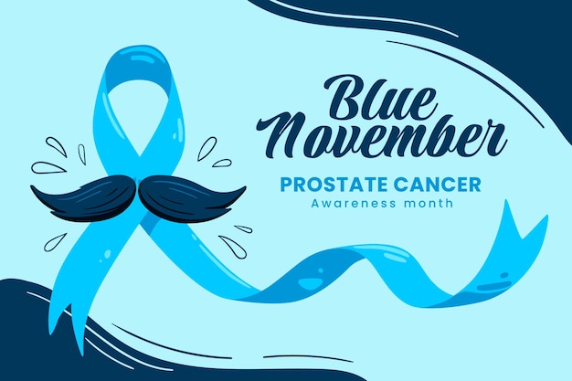 Flat blue november background