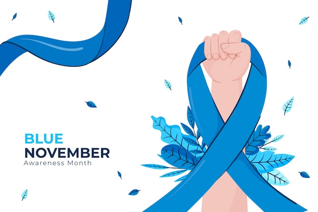 Free vector flat blue november background