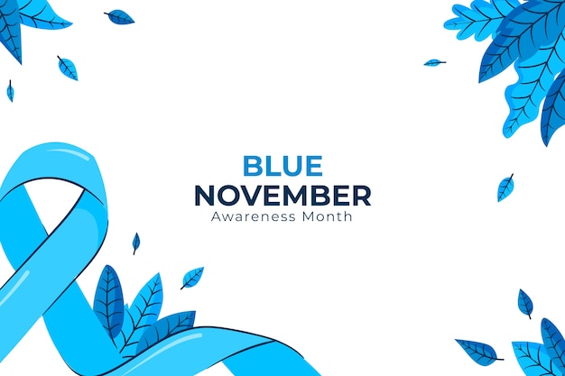 Free vector flat blue november background