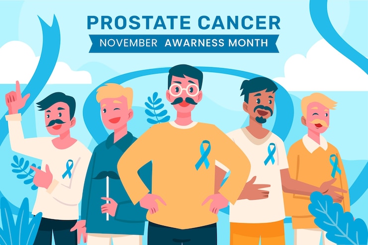 Free Vector flat blue november illustration