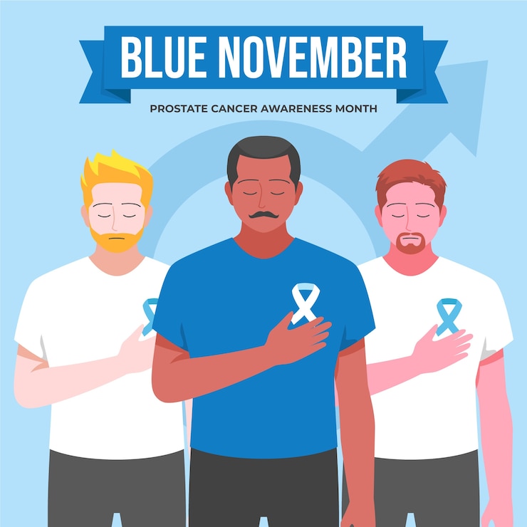 Free Vector flat blue november illustration