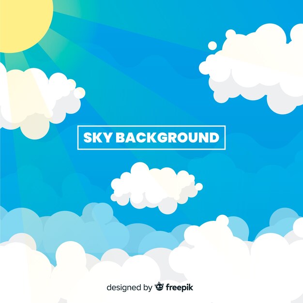 Flat blue sky background