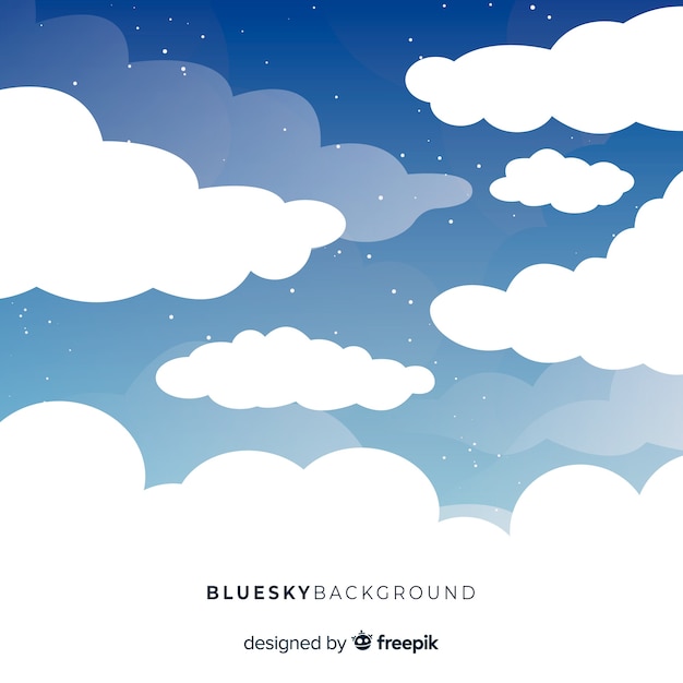 Flat blue sky background