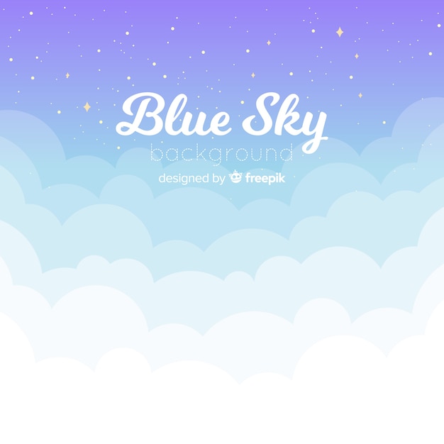 Free Vector flat blue sky background