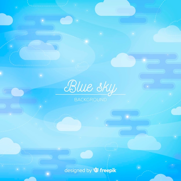 Flat blue sky background