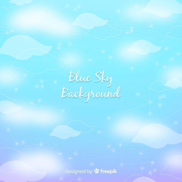 Free vector flat blue sky background