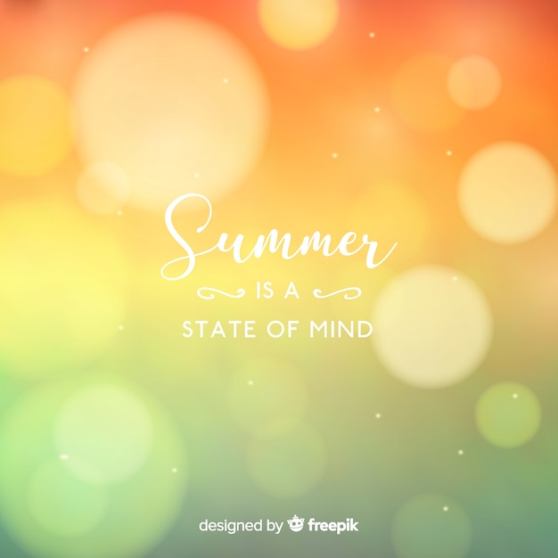 Free vector flat blurred hello summer background