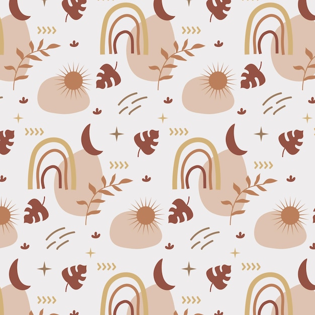 Free vector flat boho pattern design