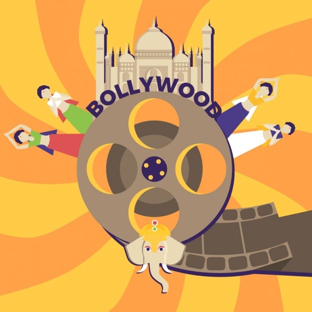 Flat bollywood background