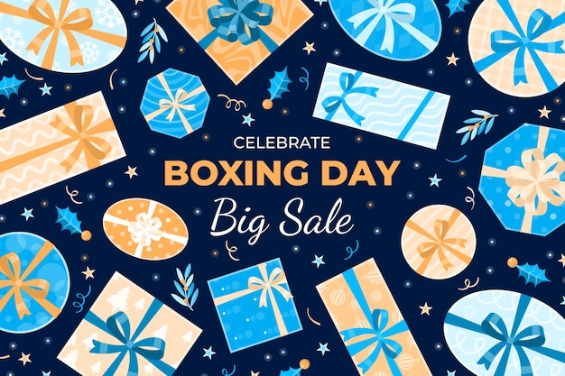 Free vector flat boxing day background