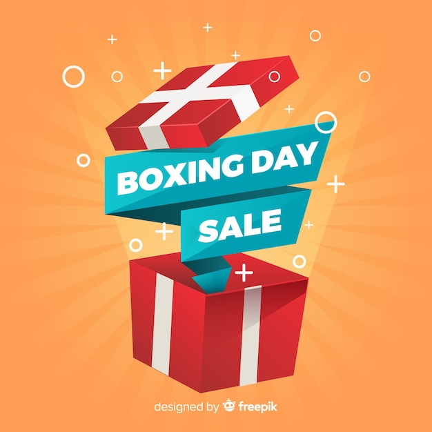 Free vector flat boxing day sale background