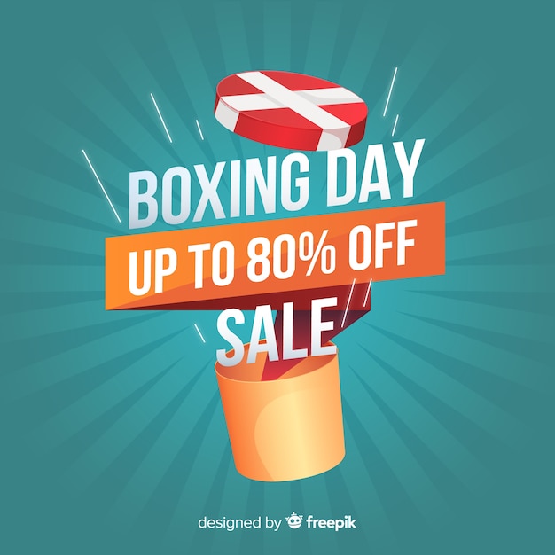 Free vector flat boxing day sale background