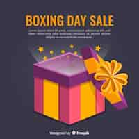 Free vector flat boxing day sale background