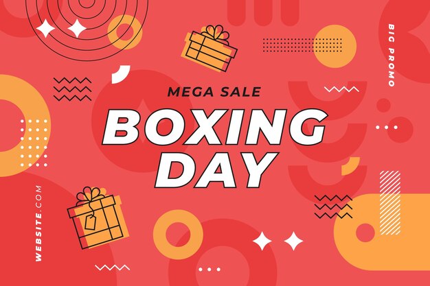 Flat boxing day sale background