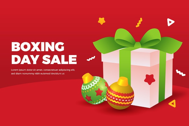 Flat boxing day sale background