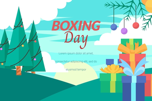 Free vector flat boxing day sale background