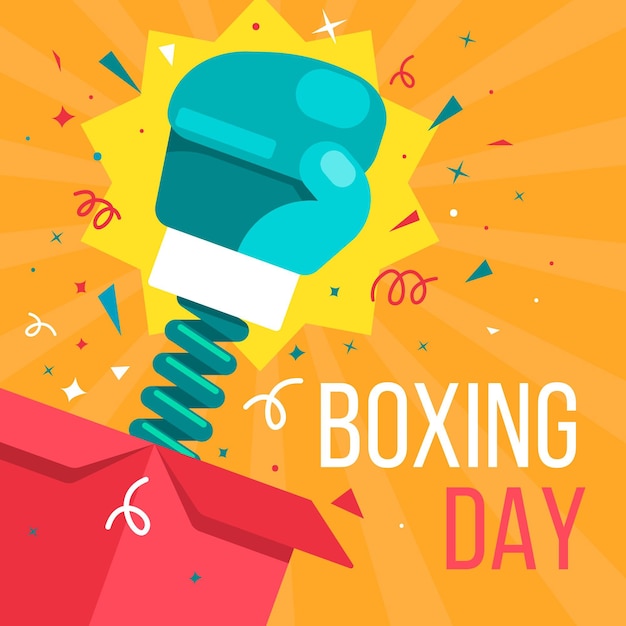 Flat boxing day sale background