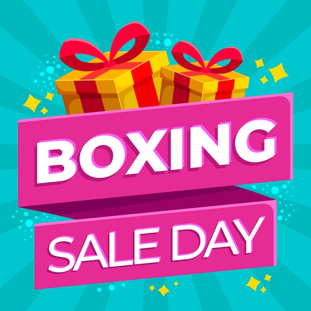 Free vector flat boxing day sale background