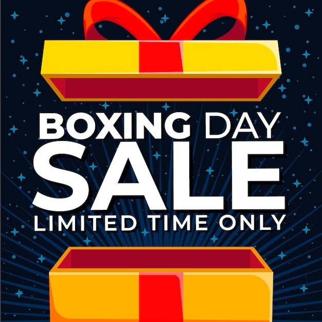 Flat boxing day sale background