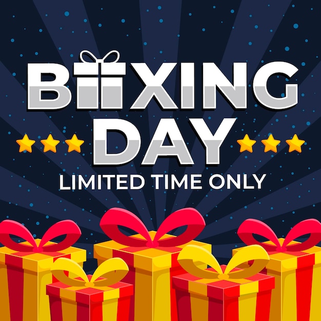 Free vector flat boxing day sale background