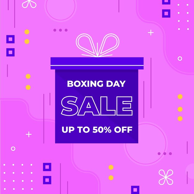 Free vector flat boxing day sale illustration