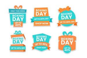 Flat boxing day sale label pack