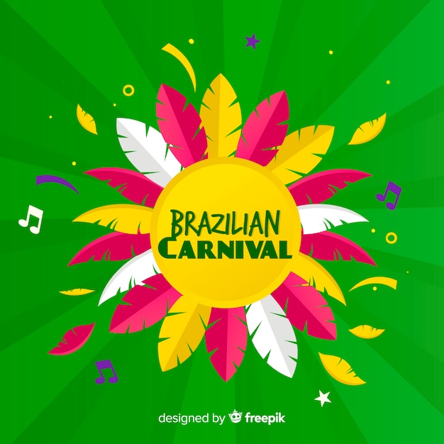 Free vector flat brazilian carnival background