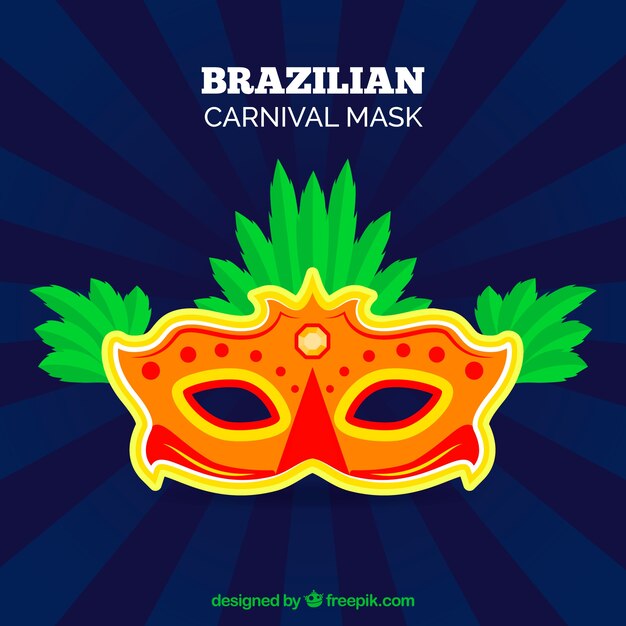 フラットブラジルのカーニバルマスク
