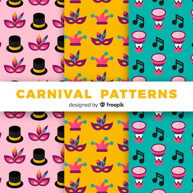 Flat brazilian carnival pattern