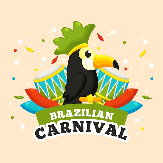 Flat brazilian carnival