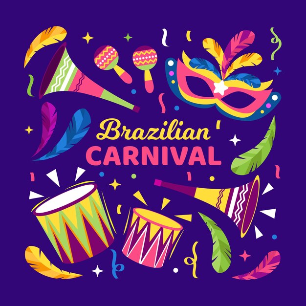 Flat brazilian carnival