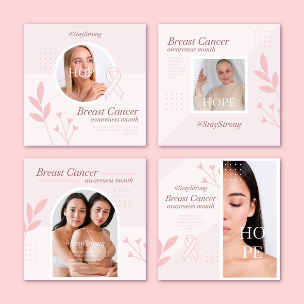 평평한 유방암 인식의 달 인스타그램은 사진과 함께 컬렉션을 게시합니다.