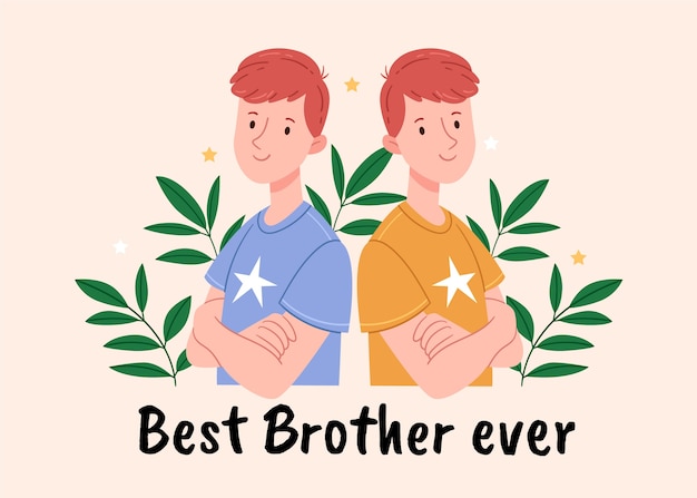 Free vector flat brothers day background