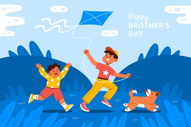 flat brothers day background