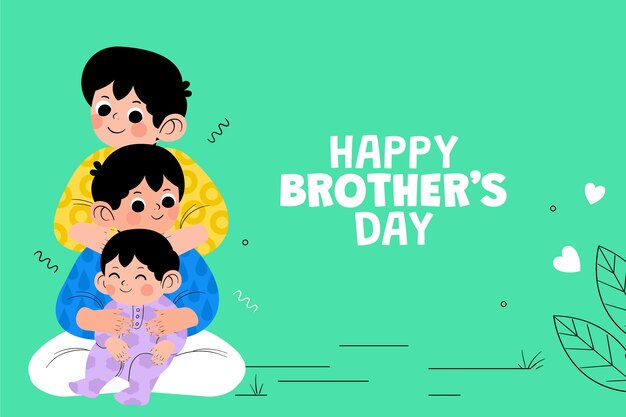 Flat brothers day background