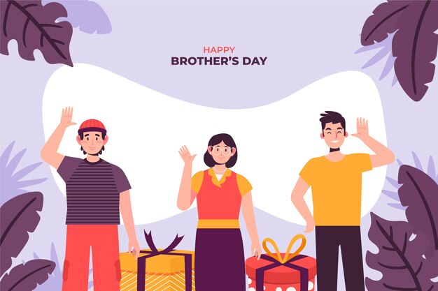 Flat brothers day background