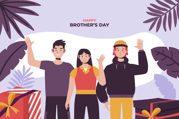 Flat brothers day background