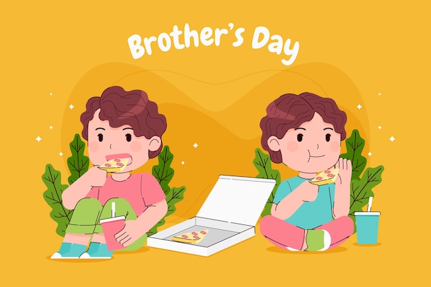 Flat brothers day background