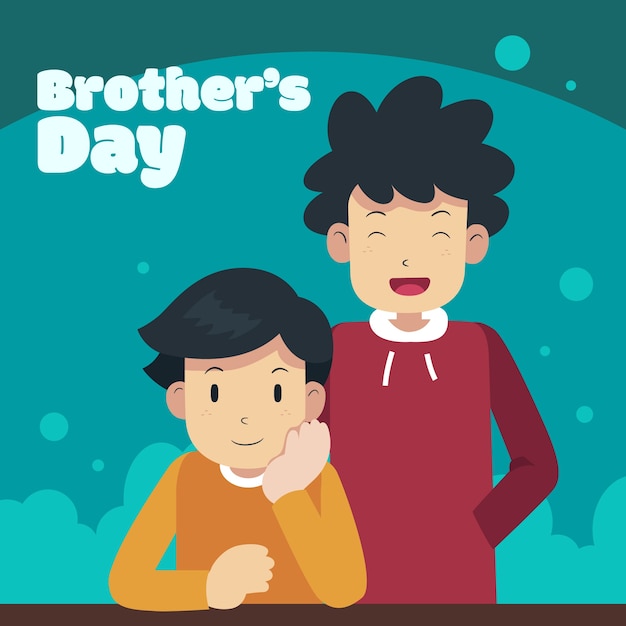 Illustrazione del giorno dei fratelli piatti