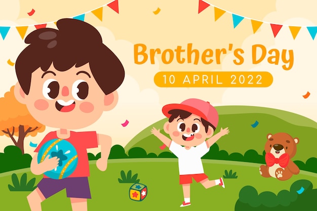 Free vector flat brothers day illustration