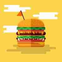 Free vector flat burguer design