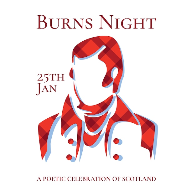 Free vector flat burns night illustration