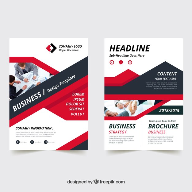 Flat business brochure in a5 size