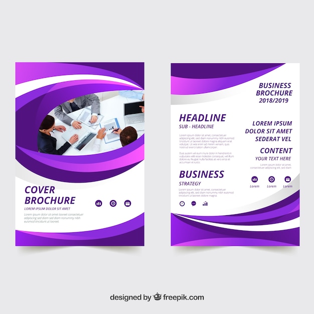 Free vector flat business brochure in a5 size