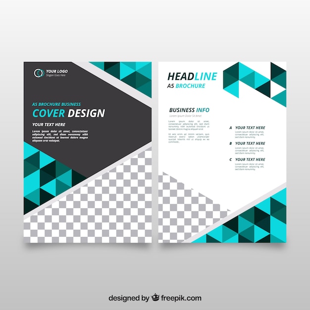 Flat business brochure in a5 size