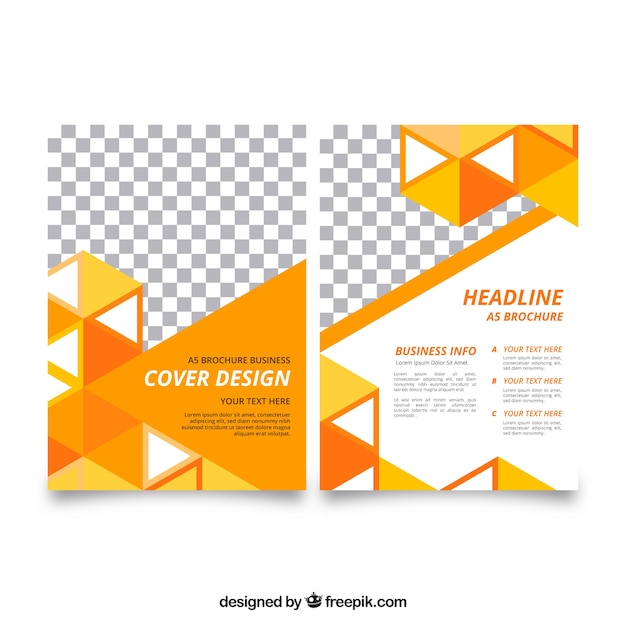 Flat business brochure in a5 size